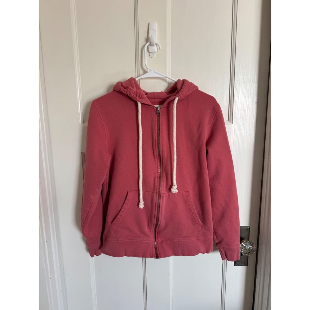 Pact berry pink organic cotton zip up hoodie size small